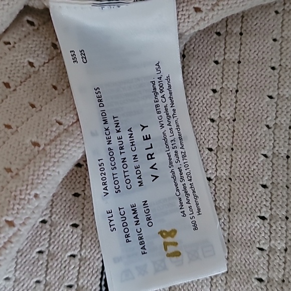 Varley Scott Scoop-Neck Sleeveless Midi Knit Dress Small - Picture 10 of 14